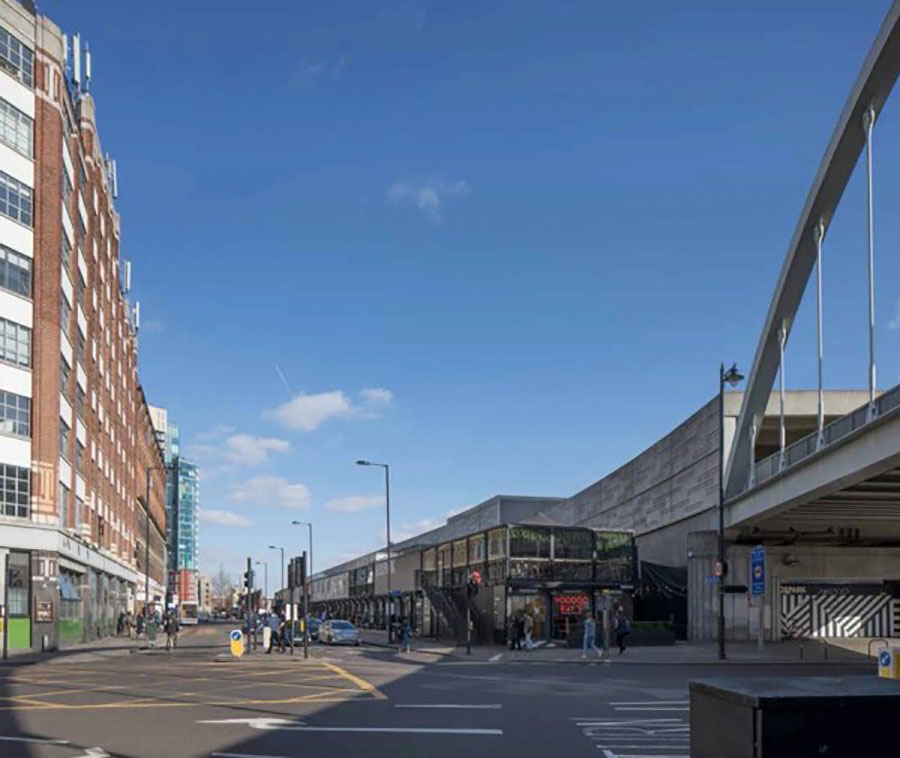 Looking east along Bethnal Green Rd