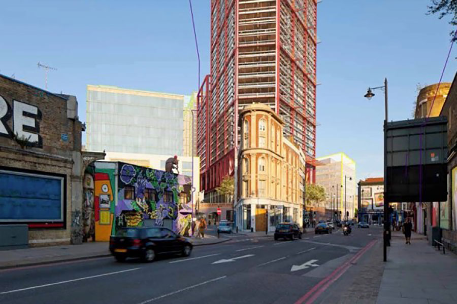 Looking east along Great Eastern St In the future