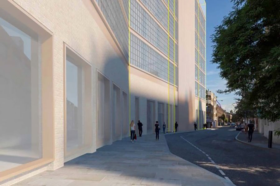 Looking east along Quaker St in the future