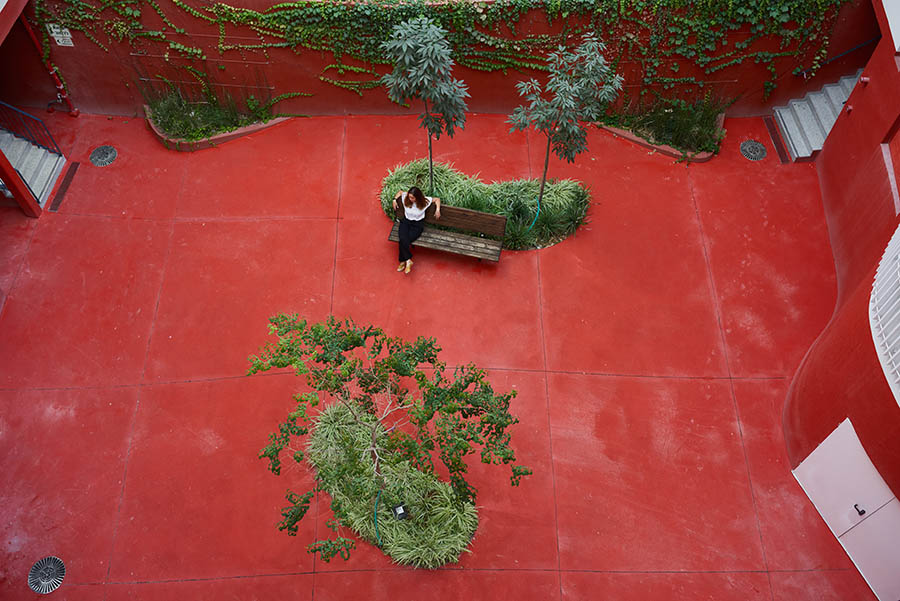 Fein 1 Central HQ Architects, courtyard Photo ©Dor Kedmi